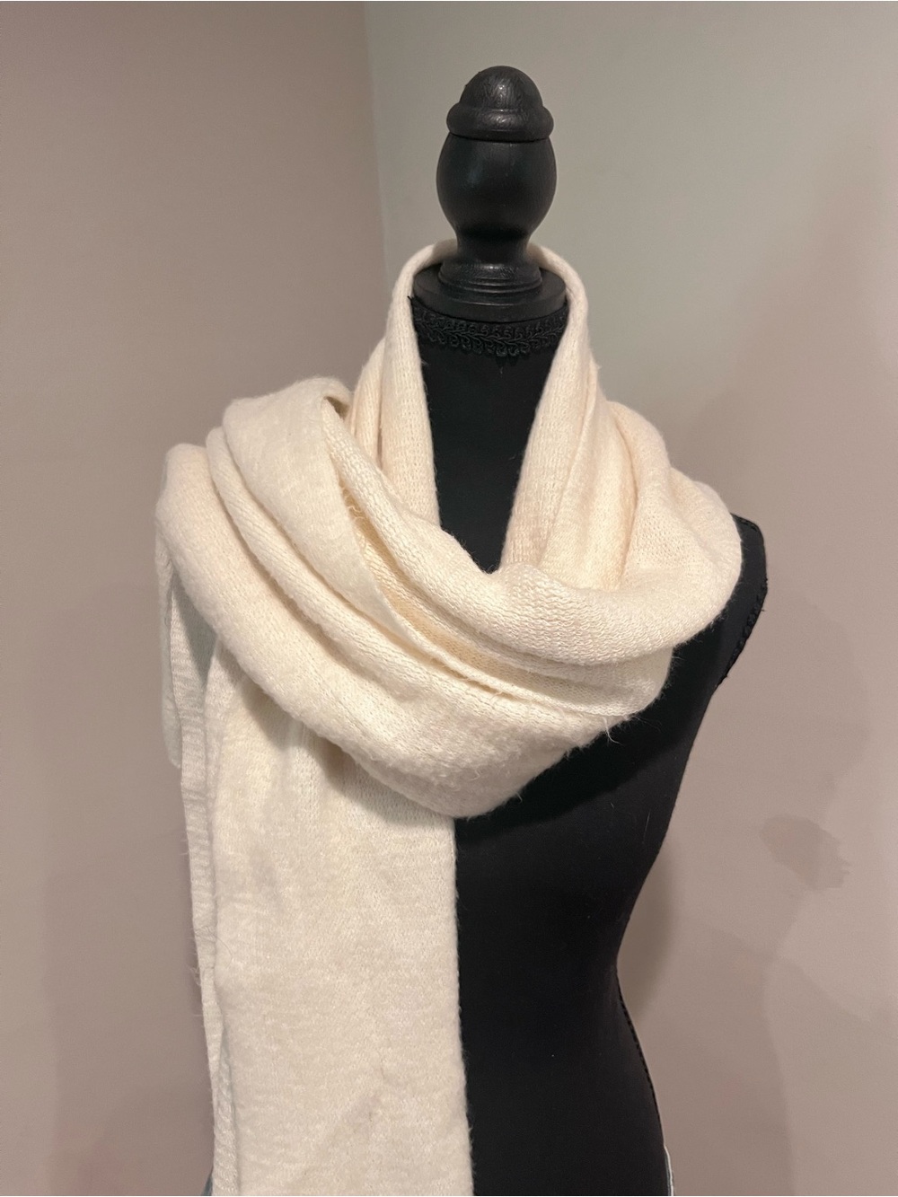 Elegant Cream Wrap Scarf - Women's Accessory